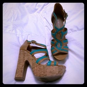 BCBGeneration platform cork sandals